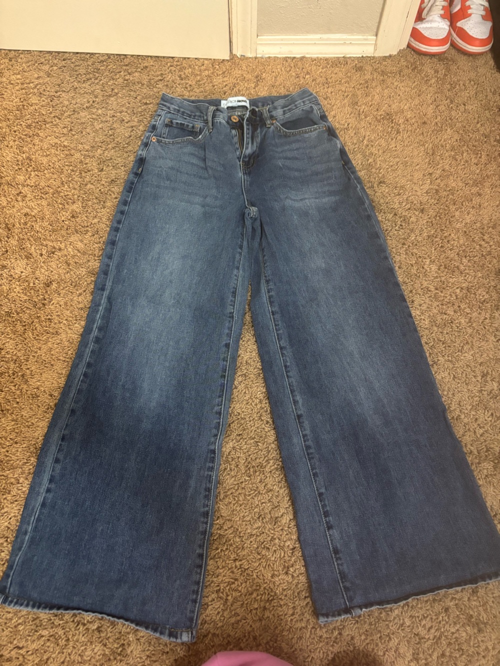 Fashion Nova Women's Dark Blue Flare Jeans